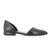 Zwarte leren ballerina schoenen Officine Creative , Black , Dames