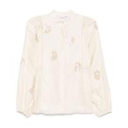 Caladio Shirt in Beige Max Mara , Beige , Dames