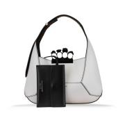 Leren handtas met magnetische sluiting Alexander McQueen , White , Dam...