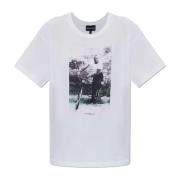 T-shirt met print Emporio Armani , White , Dames