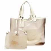 Pre-owned Leather handbags Louis Vuitton Vintage , White , Dames