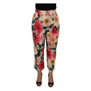 Exquise hoge taille zijden broek Dolce & Gabbana , Multicolor , Dames