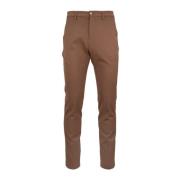 Heren Knoop Rits Broek Cruna , Brown , Heren