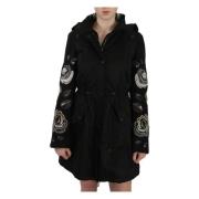 Elegante Zwarte Parka Jas met Parels John Richmond , Black , Dames