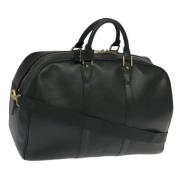 Pre-owned Leather travel-bags Louis Vuitton Vintage , Black , Dames