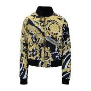 Omkeerbare Jas met Ritssluiting en Hoge Kraag Versace , Multicolor , D...