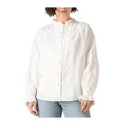 Witte Geborduurde Blouse Nukus , White , Dames