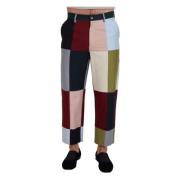 Prachtige Multicolor Patchwork Broek Dolce & Gabbana , Multicolor , He...