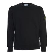 Crew Neck Sweatshirt in Zwart Stone Island , Black , Heren