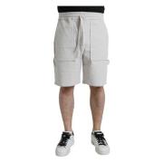 Beige Katoenen Corduroy Bermuda Shorts Dolce & Gabbana , Beige , Heren