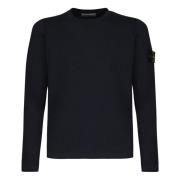 Zwarte Gebreide Trui Stone Island , Black , Heren