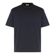 Geribbelde ronde hals katoenen T-shirt Paolo Pecora , Black , Heren