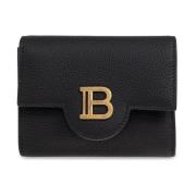 Leren portemonnee Balmain , Black , Heren