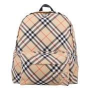 Vintage Check Nylon Rugzak Sand Burberry , Beige , Heren