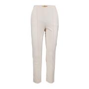 Slim-Fit Rits Haak Damesbroek Elisabetta Franchi , Beige , Dames