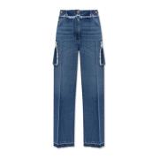 ‘Cargo’ stijl jeans Versace , Blue , Dames