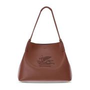 Handgeweven Shopper Libra met leren details Etro , Brown , Dames