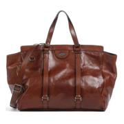 Klassieke Duffle Tas The Bridge , Brown , Dames