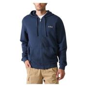 College Hoodie met Volledige Rits MC2 Saint Barth , Blue , Heren