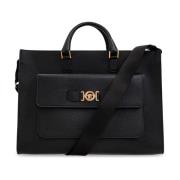 Leren aktetas 'Medusa Biggie' Versace , Black , Heren