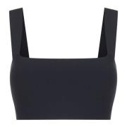 Zwarte Top met Vierkante Halslijn Victoria Beckham , Black , Dames