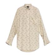 Logo Shirt Balenciaga , Beige , Dames