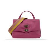 Leren schoudertas voor dames Girello Zanellato , Purple , Dames