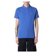 Slim-Fit Piqué Polo Gebreid Polo Ralph Lauren , Blue , Heren