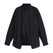 Shirt met Logo Balenciaga , Black , Dames