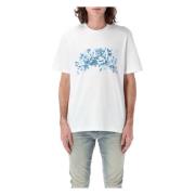 Witte Bloemenlogo T-shirt Amiri , White , Heren