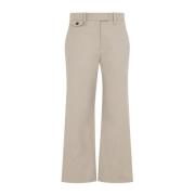 Neutrale Linnen Blend Broek Brunello Cucinelli , Beige , Dames