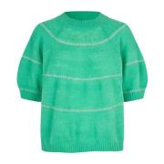 Neon Groene Gebreide Trui Lollys Laundry , Green , Dames