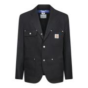 Zwarte Wollen Blazer Elegant Getailleerde Pasvorm Junya Watanabe , Bla...