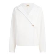 Witte Wrap Top voor Vrouwen Khaite , White , Dames