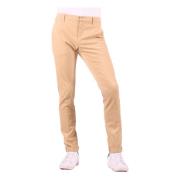 Slim Fit Sand Broek Dondup , Beige , Heren