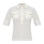 Katoenen poloshirt met zakken Chloé , Beige , Dames