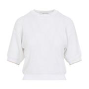 Witte Sweater Elegantie Peserico , White , Dames