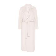 Boterkleur Knoopsluiting Jas Max Mara , Beige , Dames