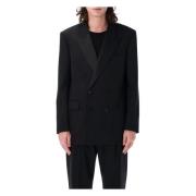 Zwart smokingjasje met puntrevers Saint Laurent , Black , Heren