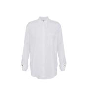 Witte Katoenen Poplin Oversized Shirt Elisabetta Franchi , White , Dam...