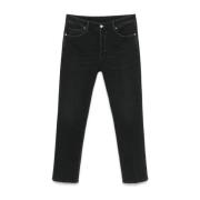 Zwarte Asthor Jeans met Logo Applicatie Nine In The Morning , Black , ...