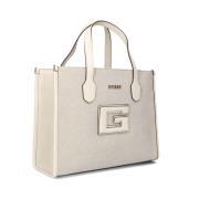 Elegante Beige Leren Schoudertas Guess , Beige , Dames