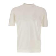 Katoenen Crepe T-shirt en Polo Filippo De Laurentiis , White , Heren