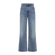 Blauwe Katoenen Jeans Ss25 Ami Paris , Blue , Heren