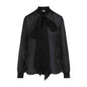 Zijden Blouse Saint Laurent , Black , Dames