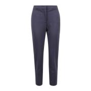 Slim-Fit Jersey Broek Max Mara , Blue , Dames