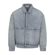 Blauwe Denim Jack voor Mannen Fear Of God , Blue , Heren