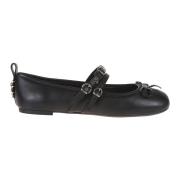 Zwarte Ballerina's met Dubbele Band Pinko , Black , Dames