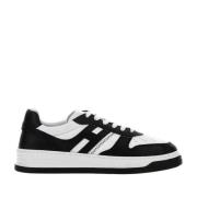 Witte Leren Sneakers met Geheugenschuim Hogan , Black , Heren