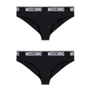 Twee-pack slipjes Moschino , Black , Dames